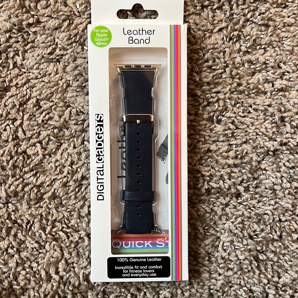 Leather band for 42mm Apple Watch.